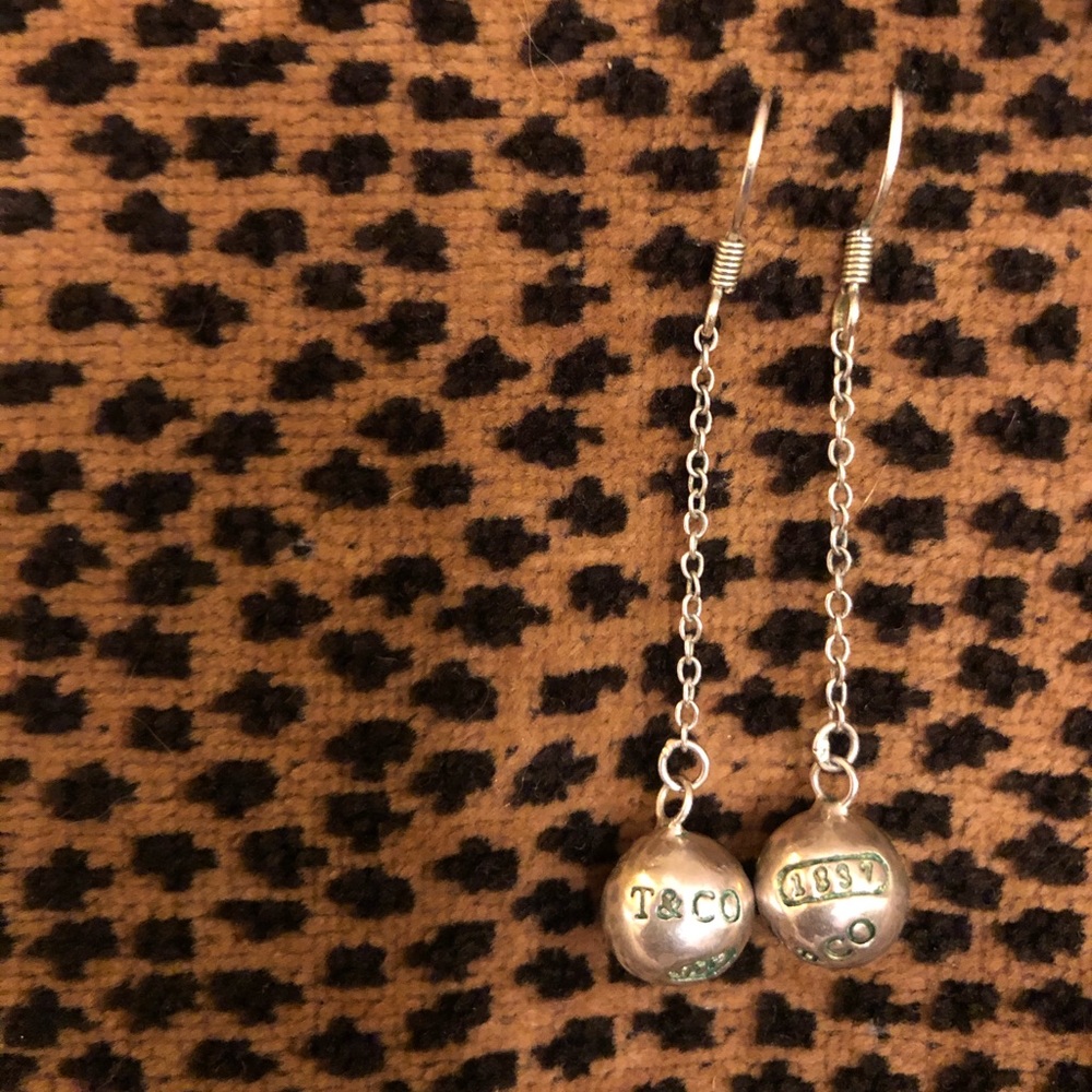 T&Co ( Tiffany & Co ) 1837 Ball Dangle Earrings.